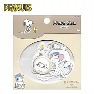 【日本正版授權】史努比 貼紙包 日本製 手帳貼/貼紙 糊塗塌客/奧拉夫/Snoopy/PEANUTS - 棕色款