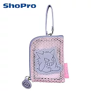 【日本正版授權】寶可夢 網狀 彈力 票夾 零錢包 票卡夾/悠遊卡夾/收納包 神奇寶貝 - 耿鬼