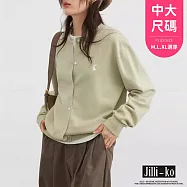 【Jilli~ko】刺繡兔子針織外套女寬鬆顯瘦長袖毛衣 J12056 FREE 綠色