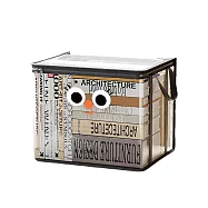 【太力】卡通書本玩具防塵防水可手提收納袋(書本 零食 玩具 大號34x25cm) 印花黑邊