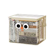 【太力】卡通書本玩具防塵防水可手提收納袋(書本 零食 玩具 大號34x25cm) 印花米邊
