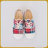 【花見小路】綁帶甜椒日 最經典 手製鞋 JP23.5 格紋紅