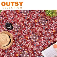OUTSY台灣限量花色點點綁帶輕量野餐墊 花之祭典