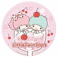 LittleTwinStars雙星仙子【氣泡水系列】粉櫻桃拼圖磁鐵16片-透明(圓)