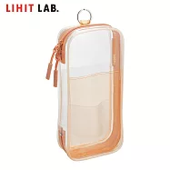 LIHIT LAB A-8103 多用途透明筆袋 杏色