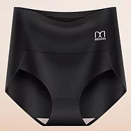 【KISSDIAMOND】高腰輕塑德絨暖腹桑蠶絲內褲(女內褲/KDW-7143C) 3XL 黑色