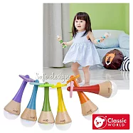 【德國 classic world 客來喜經典木玩】虹彩沙鈴《40527》 橘色