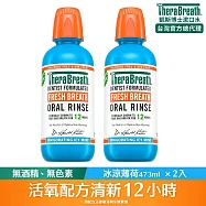 【TheraBreath 凱斯博士】漱口水-冰涼薄荷 473ml 2入組