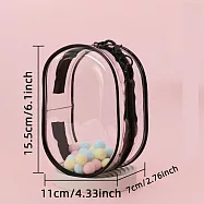 【素包包】遛娃外出展示加大加厚付棉球掛?PVC透明(47035) _黑色x大(11x15.5x7)