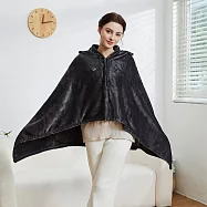 【BeOK】三檔調溫電熱披肩 USB 9區加溫法蘭絨毯 披肩 灰色