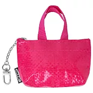 IKEA環保購物袋造型-迷你耳機悠遊卡鑰匙圈小包 (平行輸入商品) Pink