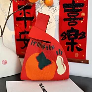 【素包包】日系幾何套結針織手挽隨行包 _好事發生x紅