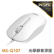 INTOPIC 廣鼎 光學有線靜音滑鼠(MS-Q117) 象牙白