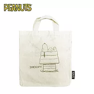 【日本正版授權】史努比 輕便 手提袋 帆布手提袋/多功能手提袋 露西/糊塗塌客/奧拉夫/查理布朗/Snoopy/PEANUTS - B款