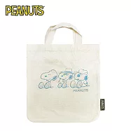 【日本正版授權】史努比 輕便 手提袋 帆布手提袋/多功能手提袋 露西/糊塗塌客/奧拉夫/查理布朗/Snoopy/PEANUTS - D款