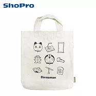 【日本正版授權】哆啦A夢 輕便 手提袋 帆布手提袋/多功能手提袋 小叮噹/時光機/竹蜻蜓/DORAEMON - B款