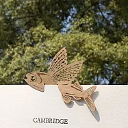 麥麥動物園-紅斑鰭飛魚(紙書籤) 3件/組 棕色