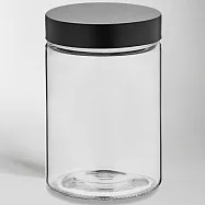 《KELA》Bera旋蓋玻璃收納罐 | 收納瓶 儲物罐 零食罐 - 黑1.2L