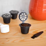 《La Cafetiere》英國 量匙+咖啡膠囊殼3入 | 咖啡佈粉器 壓粉器 咖啡壓粉器 平粉錘 整粉器 填壓器