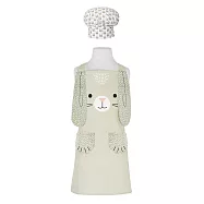 《danica》Jubilee廚師帽+平口雙袋兒童圍裙 | 親子圍裙 畫畫衣 烘焙圍裙 - 小兔兔