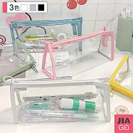 JIAGO PVC透明筆袋 白色