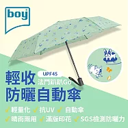 【德國boy】抗UV三折輕收防曬自動傘_ 法鬥趴趴Go
