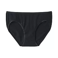 【MUJI 無印良品】女彈性低腰短版內褲 M 黑色