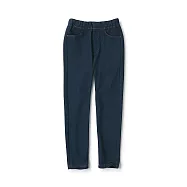 【MUJI 無印良品】兒童彈性針織丹寧感緊身長褲 110 暗藍