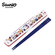 【日本正版授權】凱蒂貓 環保筷 日本製 附收納盒 18cm 筷子/環保餐具 50周年紀念 Hello Kitty/三麗鷗