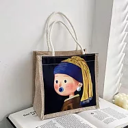 【素包包】手提包 小七超商輕購物輕鬆裝方形麻布手提(76551015) _黃頭髮