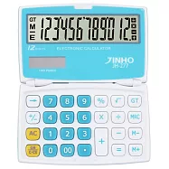 國家考試 專用計算機 台灣品牌 JINHO京禾 12位數 口袋型 掌上型 隨身攜帶 太陽能 JH-277 天空藍