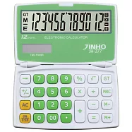 國家考試 專用計算機 台灣品牌 JINHO京禾 12位數 口袋型 掌上型 隨身攜帶 太陽能 JH-277 青蘋果綠