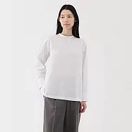 【MUJI 無印良品】女速乾平織布長袖套衫 M 白色