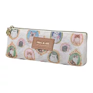 【日本Mark&rsquo;s】PAUL & JOE 網狀筆袋 ‧ 貓咪浮雕寶石