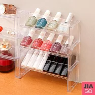 JIAGO 可疊加桌面透明收納展示架(平面款/斜面款) 斜面款