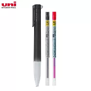 (限量1筆2芯送1)UNI UE5H-258 開心筆五色筆筆管+ 0.38mm紅&黑筆芯 黑