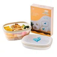 【仁舟淨塑】石虎鯨魚矽密保鮮盒1200ml(保鮮盒/環保餐盒/矽膠餐盒/便當盒) 鯨魚矽密盒