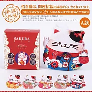 【Sayaka紗彌佳】喜氣盒裝-謹賀新年日本開運福氣招財貓立體造型拉鍊零錢包 收納包 -A款