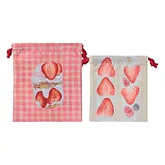 【日本Mark’s】Takahashi Natsumi 食感束口袋2入組 ‧ 草莓