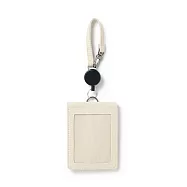 【MUJI 無印良品】立式卡片夾(附伸縮拉繩)/象牙白 約寬80×深10×高110 mm，數量：1入