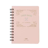LIFE FREE DAYS B7 方眼筆記本 粉