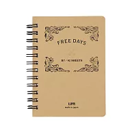 LIFE FREE DAYS B7 方眼筆記本 棕