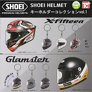 【日本正版授權】全套6款 SHOEI 安全帽造型鑰匙圈 扭蛋/轉蛋 吊飾 全罩式安全帽/賽車帽/復古帽 441937