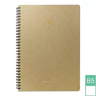 【DATA MATE 環保筆記本】DM-412 新生命2.0系列 B5尺寸 空白頁 雙線圈左開本- 棕色