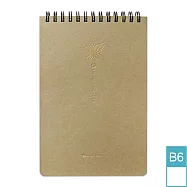 【DATA MATE 環保筆記本】DM-416 新生命2.0系列 B6尺寸 橫格頁 雙線圈上開本- 棕色