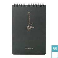 【DATA MATE 環保筆記本】DM-416 新生命2.0系列 B6尺寸 橫格頁 雙線圈上開本- 黑色