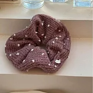 【JENG】百搭甜美針織毛線波點低馬尾髮圈(26020) _樹梅