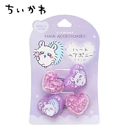 【日本正版授權】吉伊卡哇 愛心造型 髮圈 2入組 日本製 造型髮圈/髮束/髮飾 Chiikawa - 小桃鼠