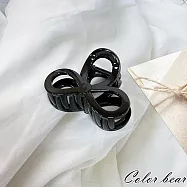 【卡樂熊】晶韌系列.微透光無限造型抓夾/髮夾(五色)- 亮黑色