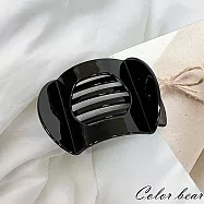 【卡樂熊】基本簡約後腦勺造型盤髮夾/抓夾/髮夾(四色)- 亮面黑色